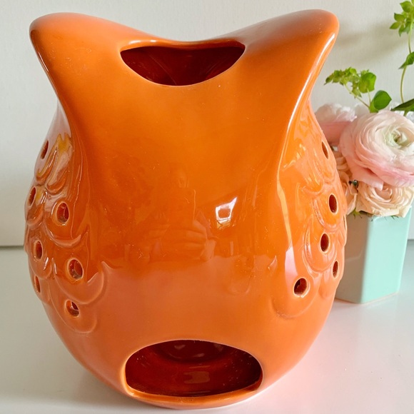 Ceramic Owl Candle Holder 🦉🧡 - Picture 3 of 5